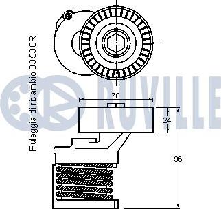 Ruville 541106 - Натяжитель, поликлиновый ремень autospares.lv