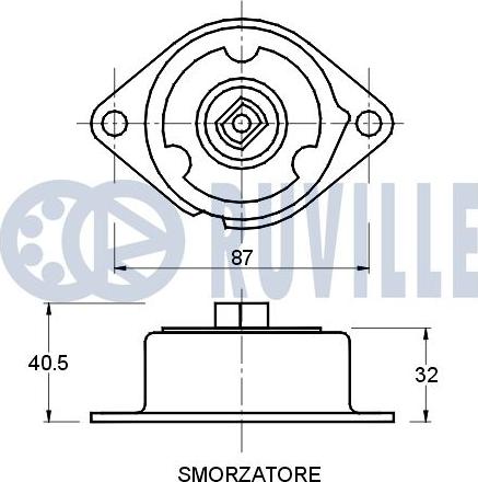 Ruville 541102 - Натяжитель, поликлиновый ремень autospares.lv