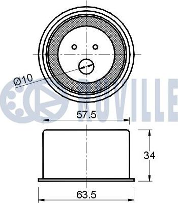 Ruville 541188 - Натяжной ролик, зубчатый ремень ГРМ autospares.lv