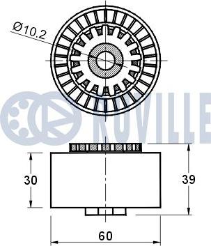 Ruville 541811 - Натяжитель, поликлиновый ремень autospares.lv