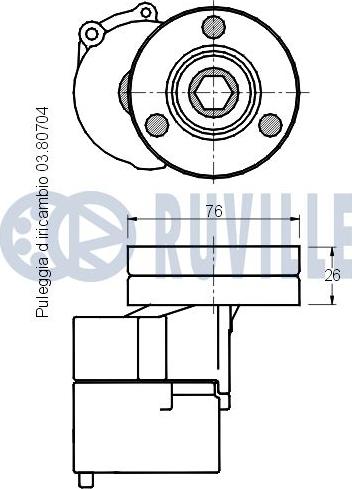 Ruville 541397 - Натяжитель, поликлиновый ремень autospares.lv