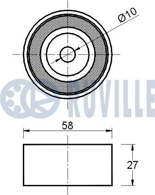 Ruville 541365 - Направляющий ролик, зубчатый ремень ГРМ autospares.lv