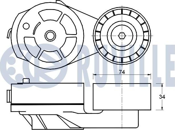 Ruville 541314 - Натяжитель, поликлиновый ремень autospares.lv