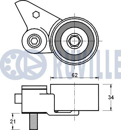 Ruville 541370 - Натяжной ролик, зубчатый ремень ГРМ autospares.lv