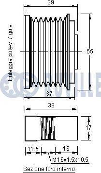 Ruville 541294 - Шкив генератора, муфта autospares.lv