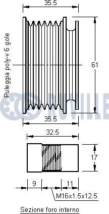 Ruville 541266 - Шкив генератора, муфта autospares.lv