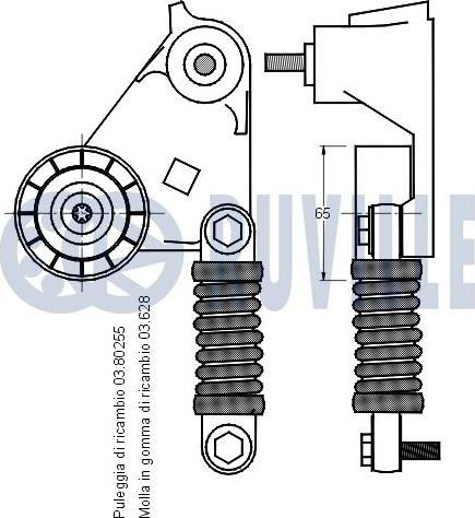 Ruville 541263 - Натяжитель, поликлиновый ремень autospares.lv