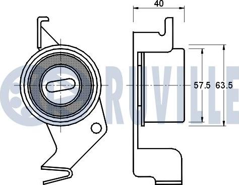 Ruville 541213 - Натяжной ролик, зубчатый ремень ГРМ autospares.lv