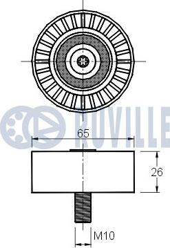 Ruville 541794 - Направляющий ролик, зубчатый ремень ГРМ autospares.lv