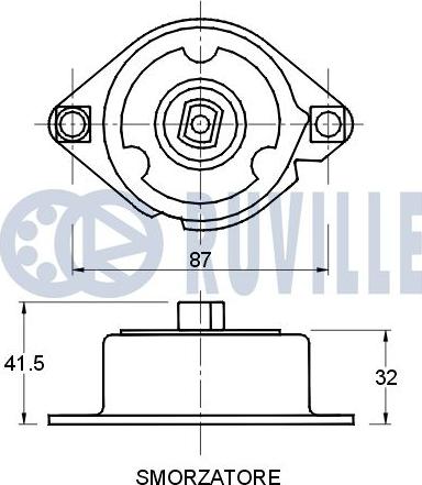 Ruville 541755 - Натяжитель, поликлиновый ремень autospares.lv