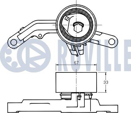 Ruville 541769 - Натяжной ролик, зубчатый ремень ГРМ autospares.lv