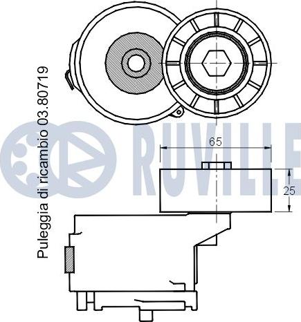 Ruville 541789 - Натяжитель, поликлиновый ремень autospares.lv