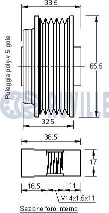 Ruville 541776 - Шкив генератора, муфта autospares.lv