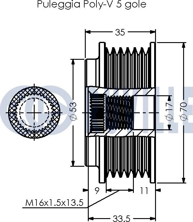 Ruville 542458 - Шкив генератора, муфта autospares.lv