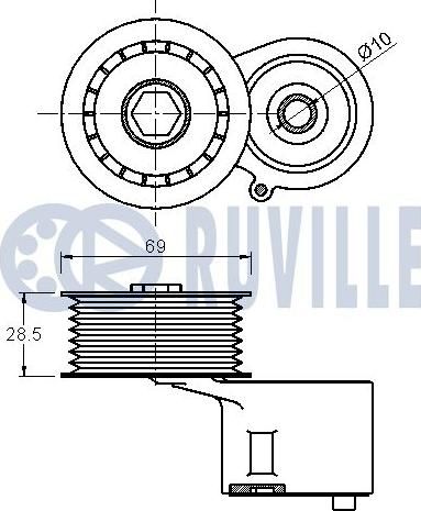 Ruville 542420 - Натяжитель, поликлиновый ремень autospares.lv