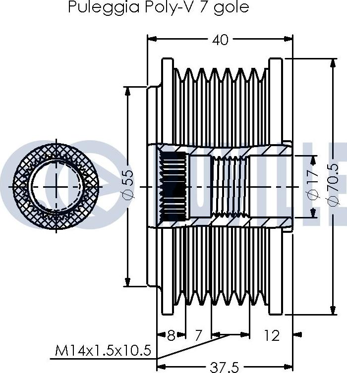 Ruville 542510 - Шкив генератора, муфта autospares.lv