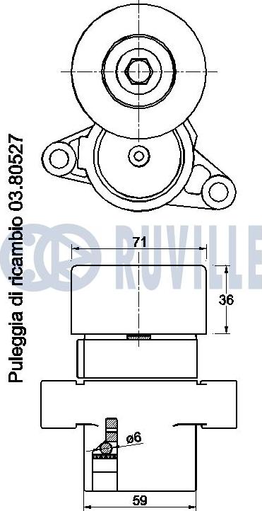 Ruville 542574 - Натяжитель, поликлиновый ремень autospares.lv