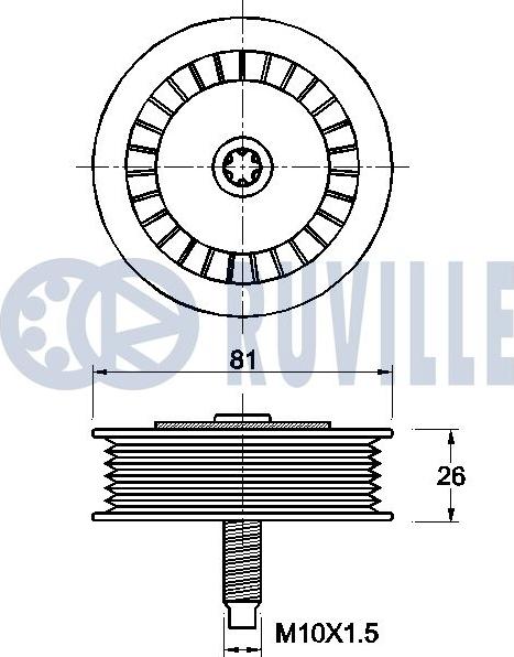 Ruville 542610 - Ролик, поликлиновый ремень autospares.lv