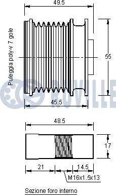 Ruville 542093 - Шкив генератора, муфта autospares.lv