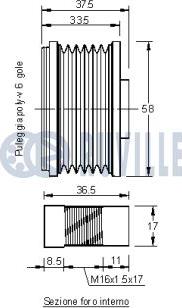 Ruville 542092 - Шкив генератора, муфта autospares.lv