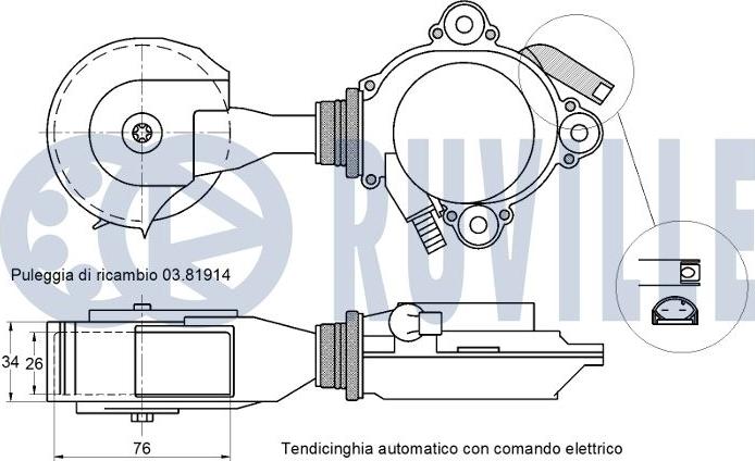 Ruville 542020 - Натяжитель, поликлиновый ремень autospares.lv