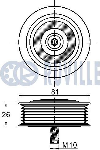 Ruville 542070 - Ролик, поликлиновый ремень autospares.lv