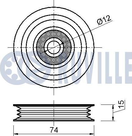 Ruville 542191 - Ролик, поликлиновый ремень autospares.lv