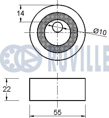 Ruville 542119 - Натяжной ролик, зубчатый ремень ГРМ autospares.lv