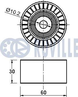 Ruville 542113 - Направляющий ролик, зубчатый ремень ГРМ autospares.lv