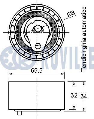 Ruville 542175 - Натяжной ролик, зубчатый ремень ГРМ autospares.lv