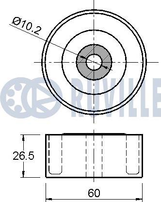 Ruville 542173 - Ролик, поликлиновый ремень autospares.lv