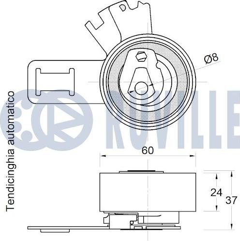 Ruville 542887 - Натяжной ролик, зубчатый ремень ГРМ autospares.lv