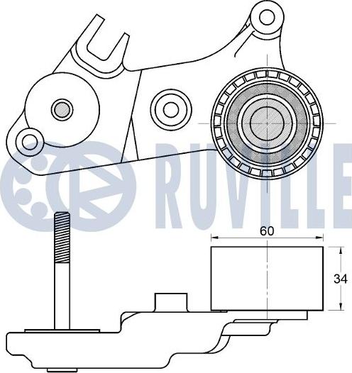 Ruville 542823 - Направляющий ролик, зубчатый ремень ГРМ autospares.lv