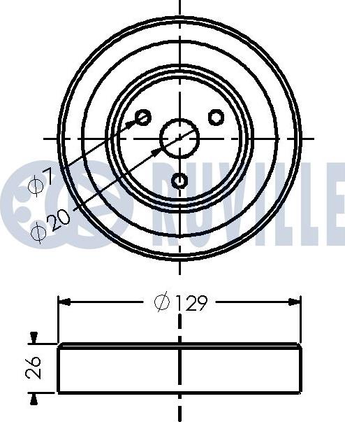 Ruville 542392 - Шкив водяного насоса autospares.lv