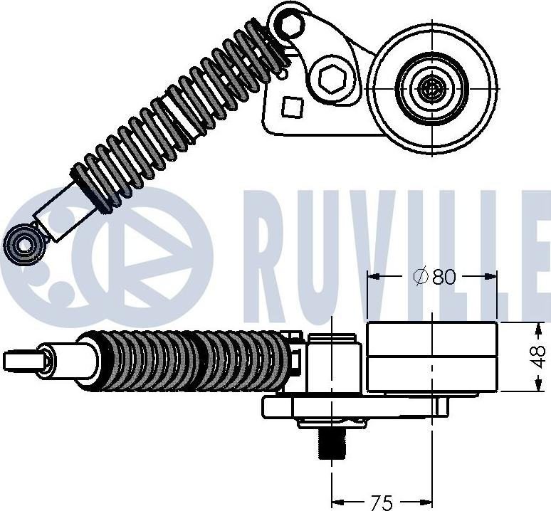 Ruville 542366 - Натяжитель, поликлиновый ремень autospares.lv