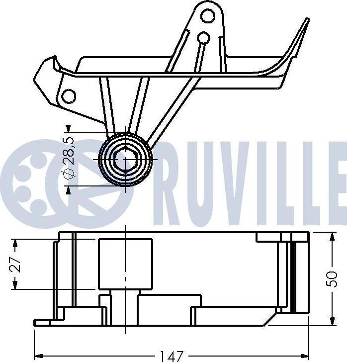 Ruville 542367 - Направляющий ролик, зубчатый ремень ГРМ autospares.lv