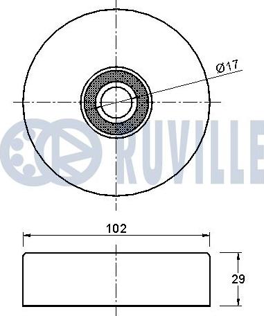 Ruville 542330 - Ролик, поликлиновый ремень autospares.lv