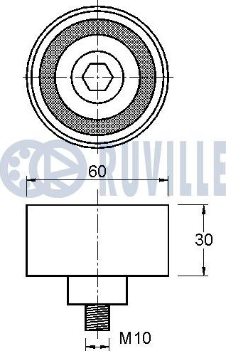 Ruville 542328 - Направляющий ролик, зубчатый ремень ГРМ autospares.lv