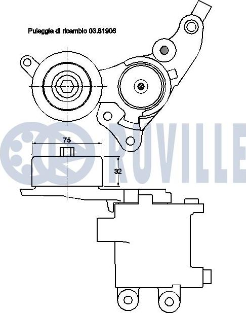 Ruville 542209 - Натяжитель, поликлиновый ремень autospares.lv