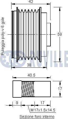 Ruville 542231 - Шкив генератора, муфта autospares.lv