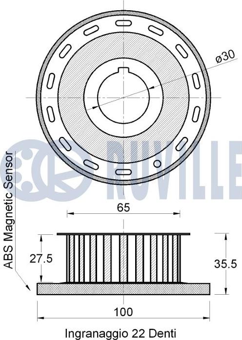 Ruville 542701 - Шестерня, коленчатый вал autospares.lv