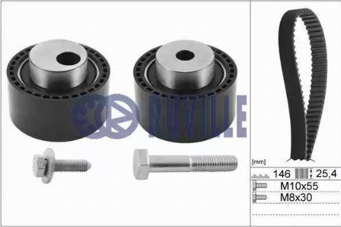 Ruville 5592172 - Комплект зубчатого ремня ГРМ autospares.lv