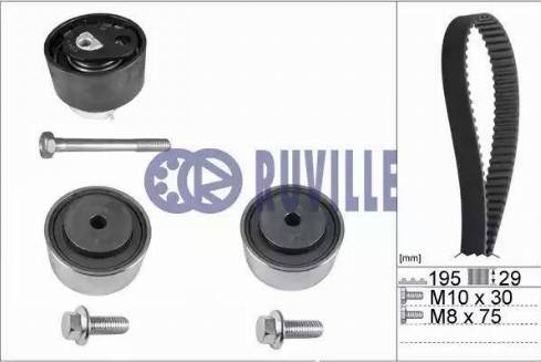 Ruville 5597870 - Комплект зубчатого ремня ГРМ autospares.lv