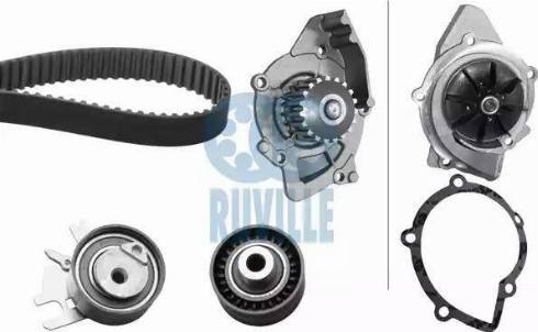 Ruville 55973701 - Водяной насос + комплект зубчатого ремня ГРМ autospares.lv