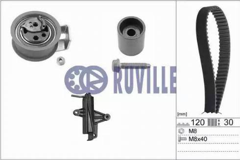 Ruville 5549473 - Комплект зубчатого ремня ГРМ autospares.lv