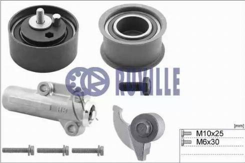 Ruville 5549051 - Комплект роликов, зубчатый ремень ГРМ autospares.lv