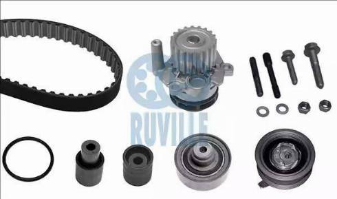 Ruville 55491701 - Водяной насос + комплект зубчатого ремня ГРМ autospares.lv