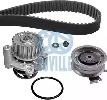 Ruville 55443702 - Водяной насос + комплект зубчатого ремня ГРМ autospares.lv