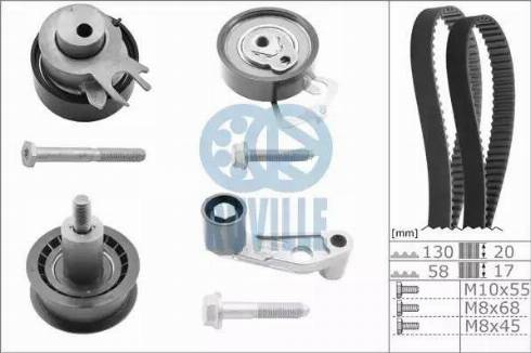 Ruville 5545670 - Комплект зубчатого ремня ГРМ autospares.lv