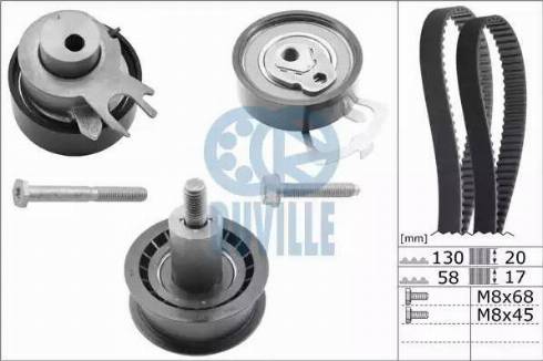 Ruville 5545672 - Комплект зубчатого ремня ГРМ autospares.lv